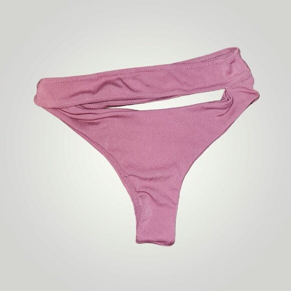 Zaful pink ribbed one should bikini set Medium - Picture 8 of 12